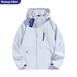 WASSUP OTHER户外连帽冲锋衣男女秋冬季休闲外套防风防水夹克服饰