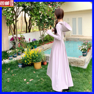 冰丝中外套新款防紫外线长款防晒服轻薄透气升级夏季防晒衣女修身