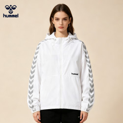 hummel 新款透气防晒衣男女夏季薄款连帽宽松户外旅游情侣外套
