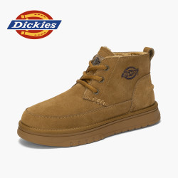 Dickies 2026新款雪地靴男鞋春季加绒保暖棉鞋男士舒适马丁靴