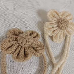 棉麻小花钉珠绑带