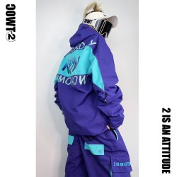 TWOC零下二度新品男女同款加绒防水单双板情侣滑雪服套装