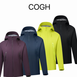 COGH线下专柜款！秋冬全热封男女户外连帽防水透气冲锋衣外套6768
