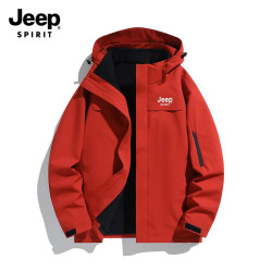 JEEP SPIRIT 吉普银狐绒三合一男女款可拆卸两件套登山服冲锋衣