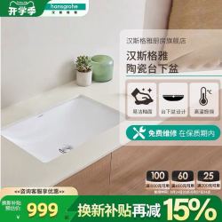 汉斯格雅 嵌入式陶瓷台下盆洗手池