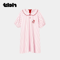 野兽派 tbh野兽派家居Hello Kitty天丝棉家居服套装四季可外穿条纹睡衣女