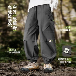 左西 童装男童裤子秋装儿童工装裤春秋款2026新款中大童冲锋裤长裤