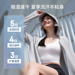 京东京造 防晒衣女防紫外线26夏季新款超薄直身款灰色L
