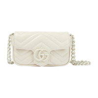 GUCCI 古驰 GG Marmont系列 699757 UM8KV 9022 白色 迷你单肩斜挎包