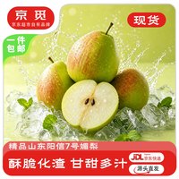 京觅 山东阳信7号媚梨 净重4.5斤 单果150g 新鲜香梨水果源头直发包邮