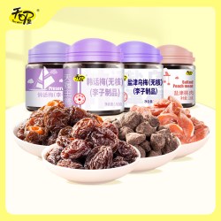 天喔 韩话梅乌梅2/4罐蜜饯 盐津桃肉梅条酸甜话梅干果脯梅子果干
