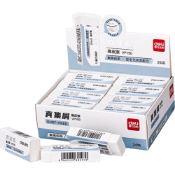 得力 真集屑橡皮擦 无邻苯材质 6块装 文具