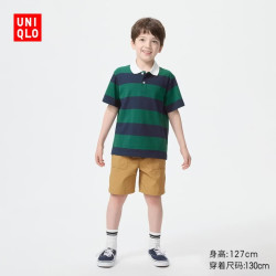 优衣库 童装男童女童尼龙休闲短裤/裤子户外运动483406 34 驼色