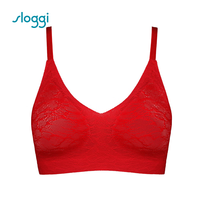 SLOGGI 美背无钢圈内衣女背心一片式 胭红色 IX S