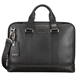 TUMI Fremont系列 牛皮革 男士手提电脑包 黑色