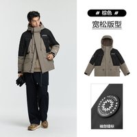 太平鸟 鹅绒太平鸟男装奥莱冬户外工装连帽cordura羽绒服男