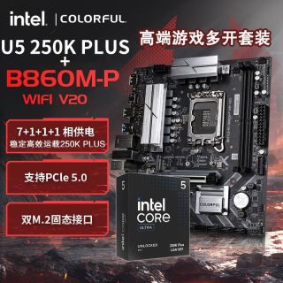 七彩虹 B860M-P WIFI搭U5 250K PLUS原盒游戏高端设计主板CPU套装