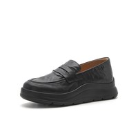 88VIP：Bata AD135CA6 抓纹羊皮厚底松糕乐福鞋