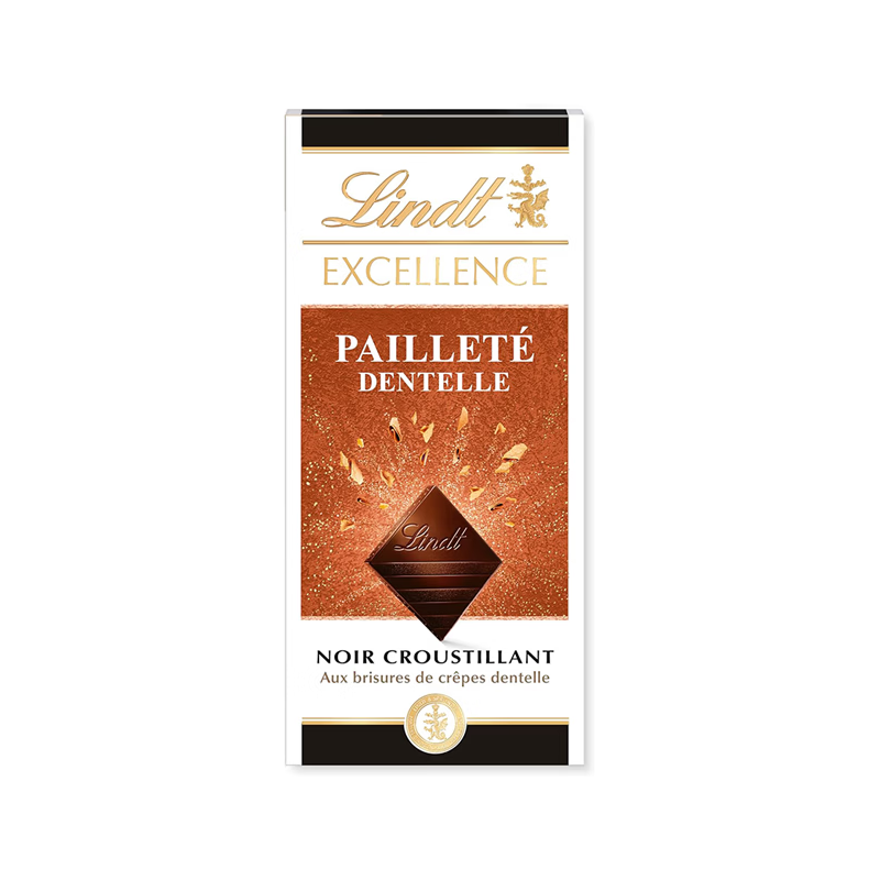 Lindt瑞士莲 薄脆黑巧克力排块 100g