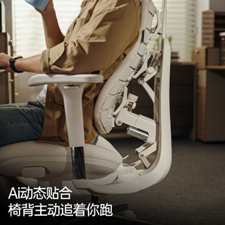 HBADA 黑白调 T8 Max 人体工学椅 晨雾白