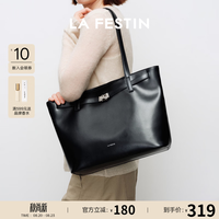 La Festin 慕斯黑大号托特包 可装14寸电脑 女士单肩包
