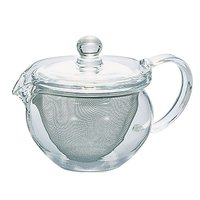 HARIO 耐热玻璃茶壶 300ml容量 大滤茶网泡茶器 日式急须茶具 防碎透明