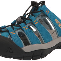 KEEN 女式 newport封闭式拖鞋 1027312 运动凉鞋 有拱形支撑 Newport Closed Toe Slip on Fjord BlueIceland Poppy 7.5