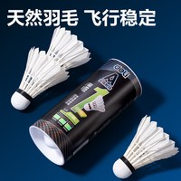 88VIP：得力 安格耐特羽毛球训练级强韧耐打型鸭鹅毛室内室外训练球多只装