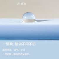 亚朵小魔方星球深睡枕pro记忆枕海绵枕头护颈枕深度睡眠成人专用乳胶枕头 单只 深睡枕+青空蓝枕套 高枕 10cm 70*42cm礼盒装