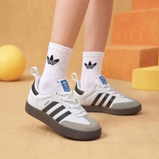 adidas 滔搏丨adidas阿迪达斯三叶草小童SAMBA经典运动板鞋德训鞋KI1579