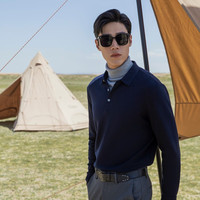 雅戈尔 长袖POLO衫男翻领羊毛混纺POLO衫精致工艺POLO衫4色可选