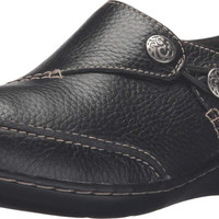 Clarks 女式 Ashland Lane Q 一脚蹬乐福鞋 Black 40