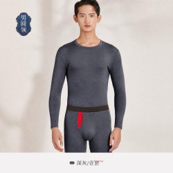 猫人 男士保暖套装秋冬打底内搭发热秋衣秋裤男款2026新款长袖LYL（发热款）