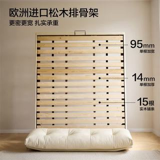 全友 头层牛皮软包床 奶油白 1.5米*2米 床+床头柜*2