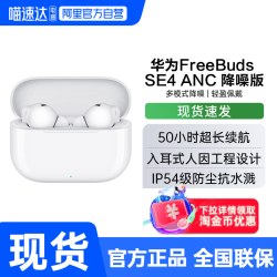 华为 FreeBuds SE 4 ANC降噪版 真无线蓝牙降噪耳机 曜石黑 Type-C