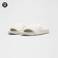 lululemon 丨Restfeel Slide 女士拖鞋 *仿毛皮款 骨白/银