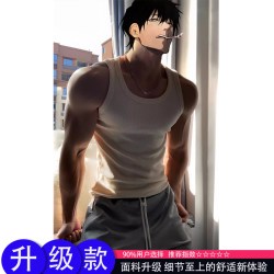 美式重磅螺纹背心男款健身白色打底t恤无袖坎肩紧身运动马甲薄款