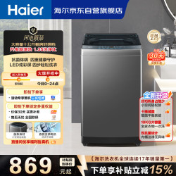 海尔 波轮洗衣机全自动 10KG 直驱变频 漩瀑洗 除菌螨 博卡灰 一级能效 家用大容量 XQB100-BZ2GD0