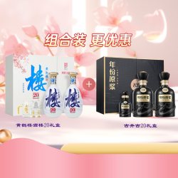 黄鹤楼酒 楼20礼盒53度2瓶500ML+古井贡酒古20礼盒52度2瓶500ML