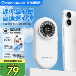 艾美特 小风扇手持风扇卡片挂脖-2000mAh-裸机