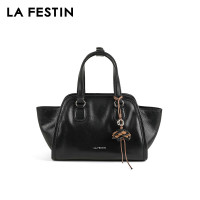 La Festin 【头层植鞣牛皮】女士单肩包 小号暮色黑
