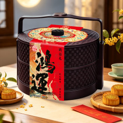稻香村 月饼礼盒中秋老式五仁椒盐酥蛋黄莲蓉广式月饼送礼企业团购 月满中秋
