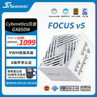 海韵 FOCUS v5 GX 850W 白金认证 ATX3.1 白色电源