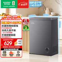 容声 100L单温减霜卧式冷柜