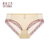 夏娃之秀 夏娃秘语 EVE‘S WHISPER 女士透气性感蕾丝中腰收腹提臀三角内裤