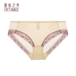 夏娃之秀 夏娃秘语 EVE‘S WHISPER 女士透气性感蕾丝中腰收腹提臀三角内裤