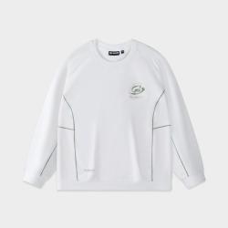 FILA 男装FUSION系列男式时尚潮流卫衣男士圆领休闲针织套头衫