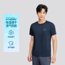 斯凯奇 透气 男士短袖T恤