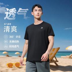 特步 透气针织 运动T恤