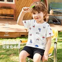 Classic Teddy 夏季婴幼T恤儿童短袖T恤男童透气跑步运动上衣